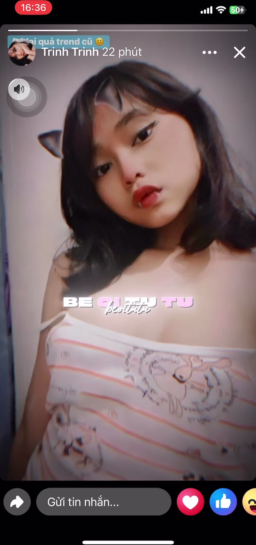 Em Trinh đú trend bé ơi từ từ