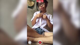 học sinh cấp 2 vú bự lồn không lông tập móc