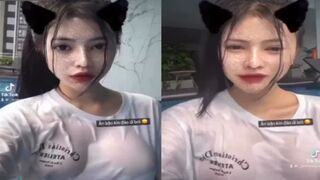 Uyên Nhi 2ka8 vòng 1 căng tròn và quả quần chip xẻ cánh bướm