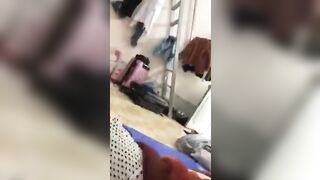 Nắng cực ! Địt vợ ở phòng trọ không đóng cửa