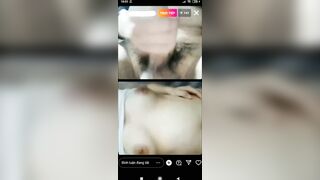 Em Lê Thị Huyền Diệu livetream móc lồn chảy nước với bạn trai trên Instagram P4