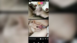 Em Lê Thị Huyền Diệu livetream móc lồn chảy nước với bạn trai trên Instagram P5
