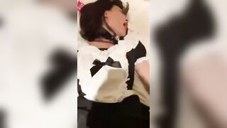 nhỏ nì thích khổ dâm, đã zị còn thích cosplay hầu gái n~