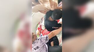 Full video hấp diêm tập thể nhỏ lớp trưởng trong buổi học nhóm