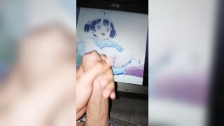 Bắn tinh lên ảnh loli