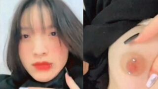 Clip Hot Mới Xỏ Khuyên Núm Vú Về Lên Mạng Khoe Chiên Tích