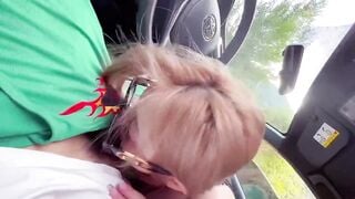 Độc lạ, Dùng 500 đô gạ người lạ bú cu trên oto xuất tinh lên mặt