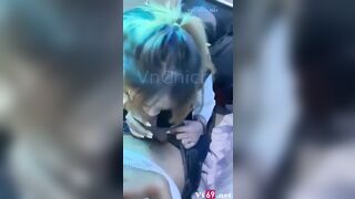 Đang trên xe khách về quê gặp em cave cùng quê gạ làm nháy public 300k vào việc