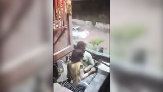 Địt nhau ở giữa đường bị người dân đuổi không đi