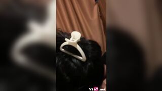Em gái vú to đeo khuyên bướm chơi bạo gọi cả video với bạn vừa chịch 2