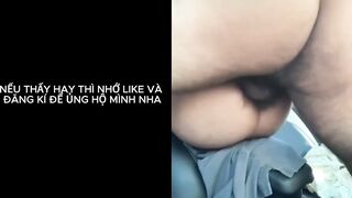 Dụ dỗ gạ chịch nhét con CĂT SIÊU TO vào lồn em gái mới lớn chịch nhau trên xe luôn