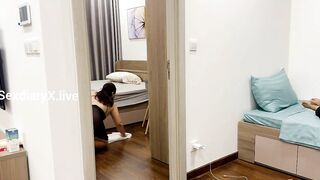 Loạn luân chồng đi làm ăn xa vợ ở nhà bị bố chồng và em chồng địt sướng toét lồn lun