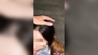 Bé nữ sinh bú cu ở cầu thang bộ chung cư sướng quá anh xuất tinh đầy miệng em nuốt ng
