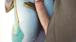 Overwatch: Em gái Tracer buscu anh Hanzo ngoài trời trong lúc làm nhiệm vụ