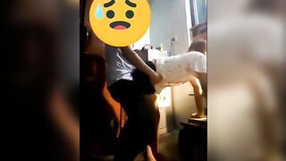 Con e Họ đang Làm bài, Bị A họ tụt quần lút Cán xuất tinh ko kịp cởi quần áo