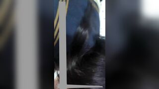 Huấn luyện bé e họ học sinh móc lồn bắn nước bắt quỳ xuống bú cu như chó cái động dục