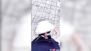 Myhanh2000 dừng xe chơi giữa đường xuất trong em đái luôn