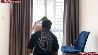 Đến Nhà Bác Gái chơi, Nhà Ko có Ai bác Sục Bú Cu Nuốt Tinh gạ some djt nhau