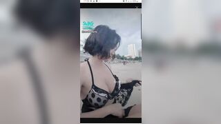 Sex Rosababyvip Swag Live Show Bướm Public Ngay Ngoài Bờ Biển