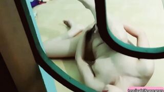 Quay lén em hàng xóm nứng lồn tự móc
