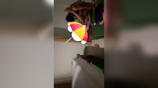 Hai em địt nhau hăng quá đứng ngoài cửa sổ quay lén mà cũng không hay biết