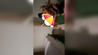 Hai em địt nhau hăng quá đứng ngoài cửa sổ quay lén mà cũng không hay biết