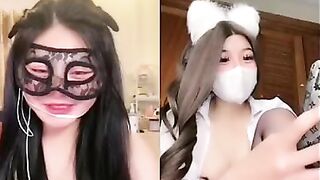 Màn Tương Tác PK Giữa Em Ngọc Và Em Min Show Bím Thủ Dâm Kích Thích