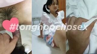 Bé oanh 2k6 cạo lông lồn hình tam giác