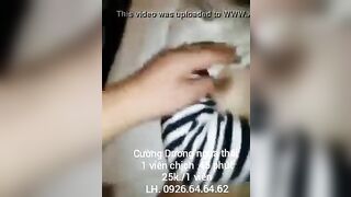 Lén cởi quân em họ đang ngủ ra để *** râm