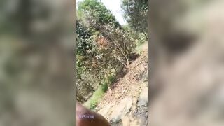 Dâm nữ MMlive sanzai2 ra ngoài vườn cây lén livestream public show lồn bị người lạ ph 3
