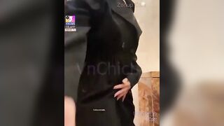 Em Hà My vú bự mặc nguyên set đồ lưới dâm đãng livetream show hàng thủ dâm trg nvs