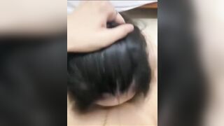 Lần đầu dạy em ny bú cu, Cu cứ chảy Dịch Nhớt nhớt Ghê quá mà nuốt tinh
