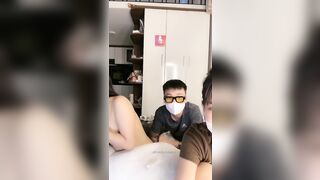 Rủ 2 nhỏ bạn stream chịch chơi , ai ngờ tụi nó chịu , được chịch free luôn-P2