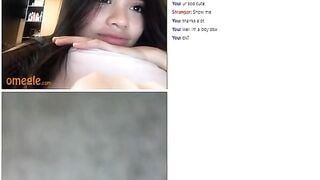 Omegle rau Châu Á cute chat với trai lạ