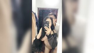 Đôi b thân dâm xinh đẹp doggy đụ nhau trước gương tự quay clip làm kĩ niệm
