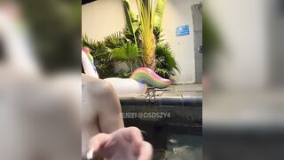 Em teen TQ cực xinh dâm đãng đi du lịch mà vẫn k quên nghề show lồn cho ae xem p8