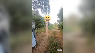 Dẫn ghệ dâm bím múp ra đường cởi quần lót show bím múp public p2