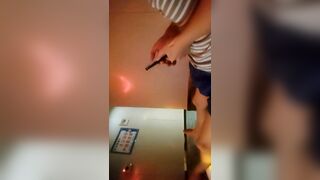quay lén em sinh viên đi làm thêm buổi tối trong quán massage #5