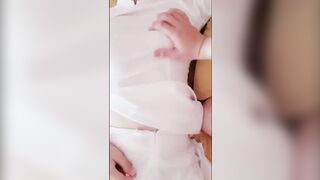 khám phá cơ thể cực đẹp của bé học sinh bím hồng trong bộ áo dài