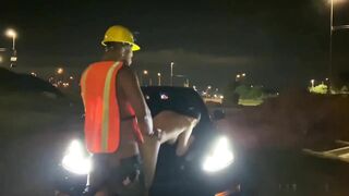 Tây đen địt gái châu á ngoài công trường hàng ngon