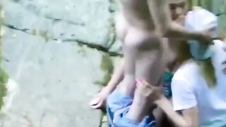 Quay lén người nước ngoài đi du lịch ở Việt Nam địt nhau ở ngoài trời luôn