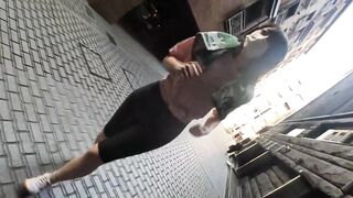 E Học sinh Sáng sớm chạy bộ, Cho người lạ Bóp vú Nghịch lồn rậm lông quay video rên
