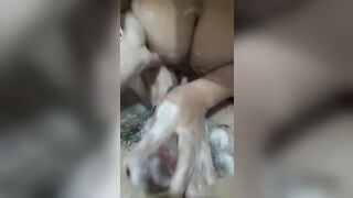 Dùng Ngực bự massage cu cho a lên đỉnh