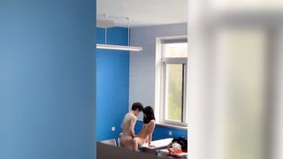 Khi cơn nứng đến 2 em học sinh đụ nhau luôn trong lớp học.