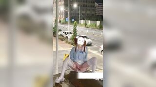 Nửa đêm, Gái Xinh Loli mình dây Public, Móc lồn thủ dâm Ko lông Giữa Đường nứng vcl