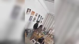 Trốn ngoài quay clip em sinh viên địt giáo viên mĩ thuật