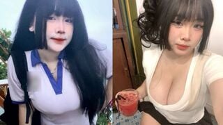 Nự sinh bị địt hiện nguyên hình yêu quái 3 đầu