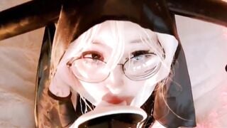 Em xinh kính cận làm ASMR liếm mút đeo tai nghe để cảm nhận nha anh em