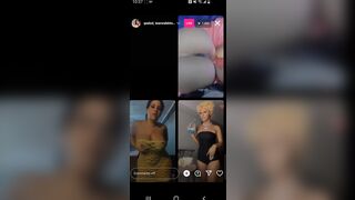 Các cô gái cùng live 18+ trên Instagram
