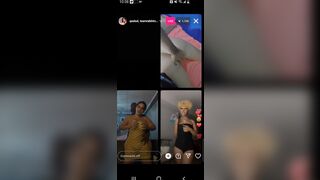 Các cô gái cùng live 18+ trên Instagram